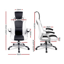Load image into Gallery viewer, Gaming Chair Office Chair - PU Leather - Racing Style - 2 Colours - Black/White &amp; Black/Grey
