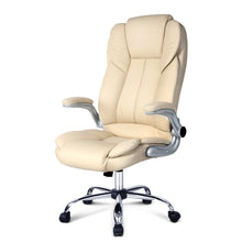 Load image into Gallery viewer, Artiss PU Leather Executive Office Desk Chair - Beige
