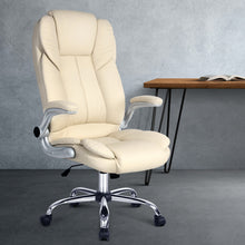 Load image into Gallery viewer, Artiss PU Leather Executive Office Desk Chair - Beige
