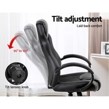 Load image into Gallery viewer, Gaming Chair - Racing Style - PU Leather - Gas Lift/Swivel - Lumbar Support - Padded Armrests - 6 Colours (Black, Blue, Green, Grey, Orange, Red)
