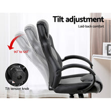Load image into Gallery viewer, Gaming Chair - Racing Style - PU Leather - Gas Lift/Swivel - Lumbar Support - Padded Armrests - 6 Colours (Black, Blue, Green, Grey, Orange, Red)
