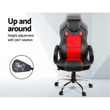 Load image into Gallery viewer, Gaming Chair - Racing Style - PU Leather - Gas Lift/Swivel - Lumbar Support - Padded Armrests - 6 Colours (Black, Blue, Green, Grey, Orange, Red)
