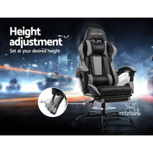 Load image into Gallery viewer, Gaming Chair - Racer Style - High Back - Lumbar Cushion - Recliner - Gas Lift/Swivel - 3 Colours - (Black-Blue, Black-Grey, Black-Red)
