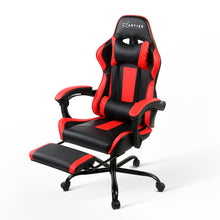 Load image into Gallery viewer, Gaming Chair - Racer Style - High Back - Lumbar Cushion - Recliner - Gas Lift/Swivel - 3 Colours - (Black-Blue, Black-Grey, Black-Red)
