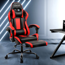 Load image into Gallery viewer, Gaming Chair - Racer Style - High Back - Lumbar Cushion - Recliner - Gas Lift/Swivel - 3 Colours - (Black-Blue, Black-Grey, Black-Red)
