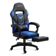 Load image into Gallery viewer, Gaming-Office-Study Chair - PU Leather Rotatable Recliner - Retractable Footrest - 7 Colours - Pink, Blue, Green, Grey, Red, White, Yellow
