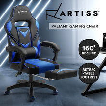 Load image into Gallery viewer, Gaming-Office-Study Chair - PU Leather Rotatable Recliner - Retractable Footrest - 7 Colours - Pink, Blue, Green, Grey, Red, White, Yellow
