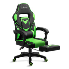 Load image into Gallery viewer, Gaming-Office-Study Chair - PU Leather Rotatable Recliner - Retractable Footrest - 7 Colours - Pink, Blue, Green, Grey, Red, White, Yellow
