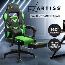 Load image into Gallery viewer, Gaming-Office-Study Chair - PU Leather Rotatable Recliner - Retractable Footrest - 7 Colours - Pink, Blue, Green, Grey, Red, White, Yellow
