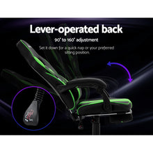 Load image into Gallery viewer, Gaming-Office-Study Chair - PU Leather Rotatable Recliner - Retractable Footrest - 7 Colours - Pink, Blue, Green, Grey, Red, White, Yellow
