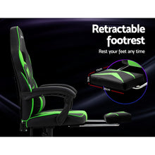 Load image into Gallery viewer, Gaming-Office-Study Chair - PU Leather Rotatable Recliner - Retractable Footrest - 7 Colours - Pink, Blue, Green, Grey, Red, White, Yellow
