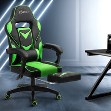 Load image into Gallery viewer, Gaming-Office-Study Chair - PU Leather Rotatable Recliner - Retractable Footrest - 7 Colours - Pink, Blue, Green, Grey, Red, White, Yellow
