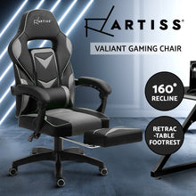 Load image into Gallery viewer, Gaming-Office-Study Chair - PU Leather Rotatable Recliner - Retractable Footrest - 7 Colours - Pink, Blue, Green, Grey, Red, White, Yellow
