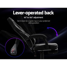 Load image into Gallery viewer, Gaming-Office-Study Chair - PU Leather Rotatable Recliner - Retractable Footrest - 7 Colours - Pink, Blue, Green, Grey, Red, White, Yellow
