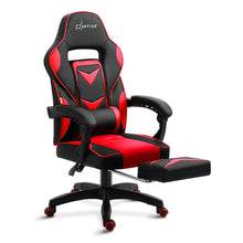 Load image into Gallery viewer, Gaming-Office-Study Chair - PU Leather Rotatable Recliner - Retractable Footrest - 7 Colours - Pink, Blue, Green, Grey, Red, White, Yellow
