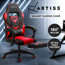 Load image into Gallery viewer, Gaming-Office-Study Chair - PU Leather Rotatable Recliner - Retractable Footrest - 7 Colours - Pink, Blue, Green, Grey, Red, White, Yellow
