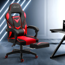 Load image into Gallery viewer, Gaming-Office-Study Chair - PU Leather Rotatable Recliner - Retractable Footrest - 7 Colours - Pink, Blue, Green, Grey, Red, White, Yellow
