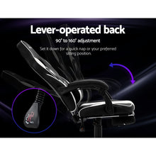 Load image into Gallery viewer, Gaming-Office-Study Chair - PU Leather Rotatable Recliner - Retractable Footrest - 7 Colours - Pink, Blue, Green, Grey, Red, White, Yellow

