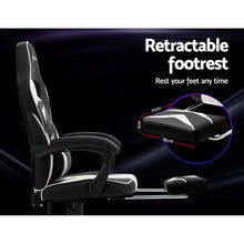 Load image into Gallery viewer, Gaming-Office-Study Chair - PU Leather Rotatable Recliner - Retractable Footrest - 7 Colours - Pink, Blue, Green, Grey, Red, White, Yellow
