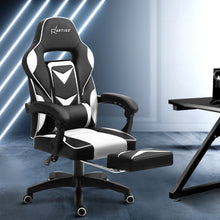 Load image into Gallery viewer, Gaming-Office-Study Chair - PU Leather Rotatable Recliner - Retractable Footrest - 7 Colours - Pink, Blue, Green, Grey, Red, White, Yellow
