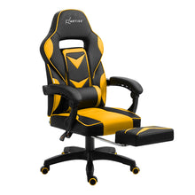 Load image into Gallery viewer, Gaming-Office-Study Chair - PU Leather Rotatable Recliner - Retractable Footrest - 7 Colours - Pink, Blue, Green, Grey, Red, White, Yellow
