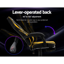 Load image into Gallery viewer, Gaming-Office-Study Chair - PU Leather Rotatable Recliner - Retractable Footrest - 7 Colours - Pink, Blue, Green, Grey, Red, White, Yellow
