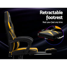Load image into Gallery viewer, Gaming-Office-Study Chair - PU Leather Rotatable Recliner - Retractable Footrest - 7 Colours - Pink, Blue, Green, Grey, Red, White, Yellow
