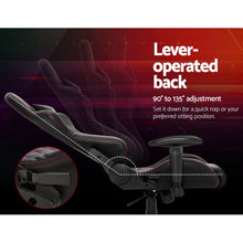 Load image into Gallery viewer, Gaming Chair Office Chair Study Chair - Executive Racing Recliner - Gas Lift/Swivel - Detachable Cushions - Black

