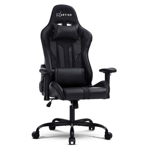 Artiss Gaming Office Chair Computer Chairs Leather Seat Racer Racing Meeting Chair Black