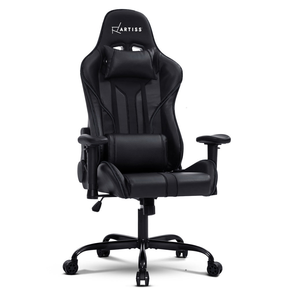 Artiss Gaming Office Chair Computer Chairs Leather Seat Racer Racing Meeting Chair Black