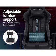 Load image into Gallery viewer, Artiss Gaming Office Chair Computer Chairs Leather Seat Racer Racing Meeting Chair Black
