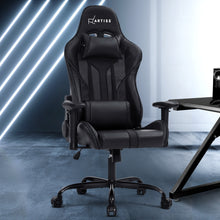 Load image into Gallery viewer, Artiss Gaming Office Chair Computer Chairs Leather Seat Racer Racing Meeting Chair Black
