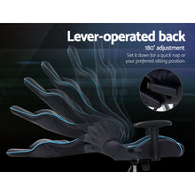 Load image into Gallery viewer, Artiss Gaming Office Chair Computer Chairs Leather Seat Racing Racer Recliner Meeting Chair Black Blue
