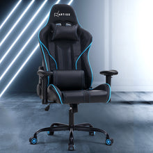 Load image into Gallery viewer, Artiss Gaming Office Chair Computer Chairs Leather Seat Racing Racer Recliner Meeting Chair Black Blue
