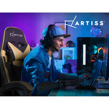 Load image into Gallery viewer, Artiss Office Chair Gaming Chair Computer Chairs Recliner PU Leather Seat Armrest Black Golden
