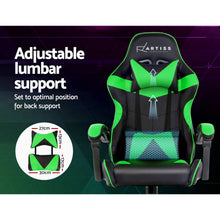 Load image into Gallery viewer, Artiss Office Chair Gaming Chair Computer Chairs Recliner PU Leather Seat Armrest Black Green
