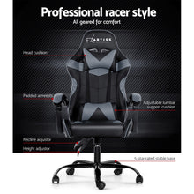 Load image into Gallery viewer, Artiss Office Chair Gaming Chair Computer Chairs Recliner PU Leather Seat Armrest Black Grey
