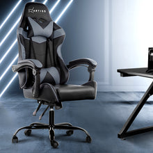 Load image into Gallery viewer, Artiss Office Chair Gaming Chair Computer Chairs Recliner PU Leather Seat Armrest Black Grey
