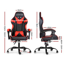 Load image into Gallery viewer, Gaming Office Chairs Computer Seating Racing Recliner Racer Black Red
