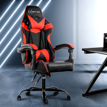 Load image into Gallery viewer, Gaming Office Chairs Computer Seating Racing Recliner Racer Black Red
