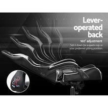 Load image into Gallery viewer, Artiss Gaming Office Chairs Computer Seating Racing Recliner Racer Black White
