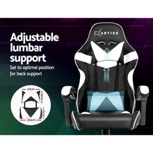 Load image into Gallery viewer, Artiss Gaming Office Chairs Computer Seating Racing Recliner Racer Black White
