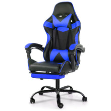 Load image into Gallery viewer, Artiss Gaming Office Chairs Computer Seating Racing Recliner Footrest Black Blue

