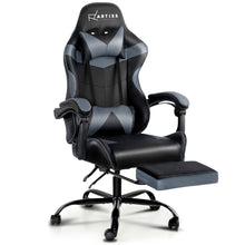 Load image into Gallery viewer, Artiss Office Chair Gaming Chair Computer Chairs Recliner PU Leather Seat Armrest Footrest Black Grey
