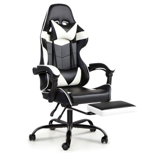 Artiss Gaming Office Chairs Computer Seating Racing Recliner Footrest Black White