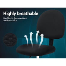 Load image into Gallery viewer, Artiss Office Chair Veer Drafting Stool Fabric Chairs Black
