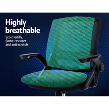 Load image into Gallery viewer, Artiss Office Chair Veer Drafting Stool Mesh Chairs Flip Up Armrest Black
