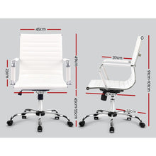 Load image into Gallery viewer, Eames Replica Office Chair Executive Mid Back Seating PU Leather White
