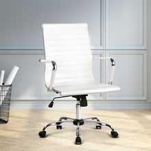 Load image into Gallery viewer, Eames Replica Office Chair Executive Mid Back Seating PU Leather White
