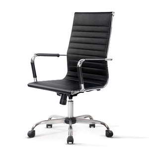 Eames Replica Office Chair Executive High Back Seating PU Leather Black